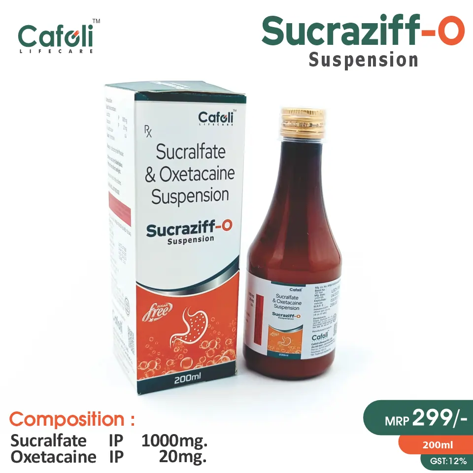 Sucralfate 500mg + Oxetacaine 10mg | Best price for PCD Pharma Franchise | Gastric ulcer & acid relief